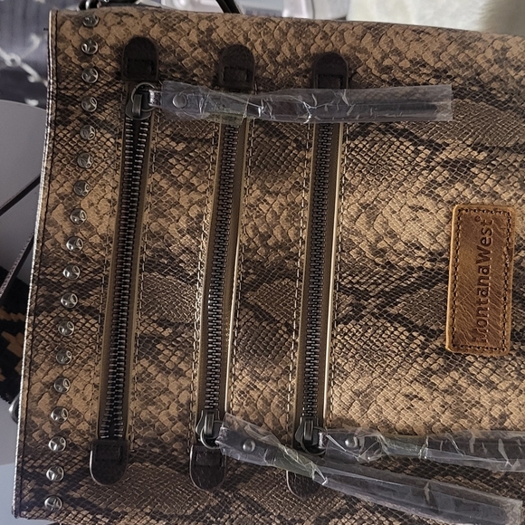 Montana West Brown Crossbody Bag with Snakeskin Print - Picture 11 of 11